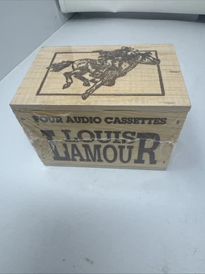 Louis L' Amour Cassette Set Audio Classic 8 Westerns Narrated Wood Box NEW - Image 1 of 4