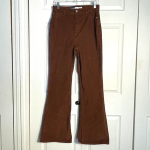 Old Navy Cordhose Damen 10 braun höher hoher Bund Schlag Secret-Smooth - Bild 1 von 10