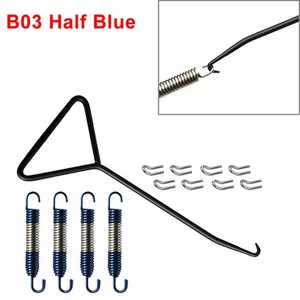 Exhaust Pipe Muffler Mounting Iron Springs Hooks Set Link Universal Motorcycle - Picture 1 of 5