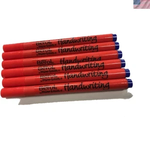 Children’s Handwriting Development Pens - Set of 6 Dark Blue with Controlled Tip - Picture 1 of 2