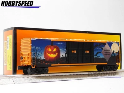 MTH RAILKING PUMPKIN HALLOWEEN EXPRESS TRANSPORT 1988 BOXCAR 30-70149B NEW - Image 1 of 4