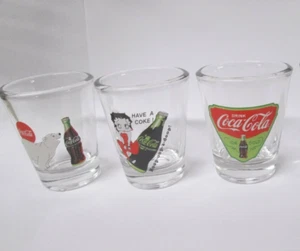 Coca Cola Limited Edition 3 Piece Shot Glass - Picture 1 of 4