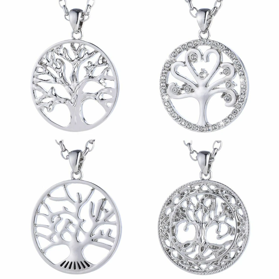 Collana Lebensbaum Collana Da Donna Argento Vita Energia Forza Chakra Esoterismo - Immagine 1 di 2