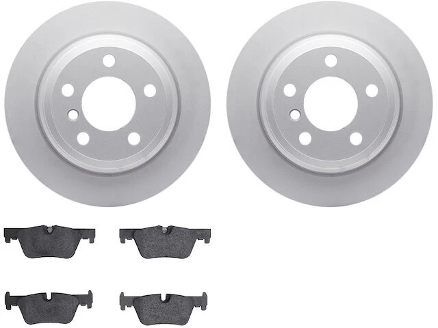 Kit de pastilha de freio traseiro e rotor 81QP44Y compatível com 2015-2016 BMW 428i xDrive Gran Coupe - Imagem 1 de 1