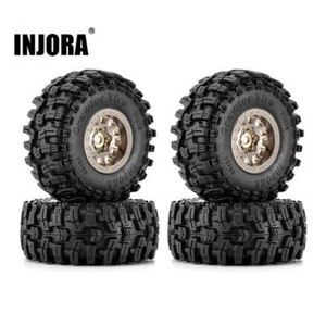 INJORA 1.0 Plus Brass -3.75mm Offset Wheel 1.0 Tire for Axial SCX24 TRX4M FCX24 - Picture 1 of 17