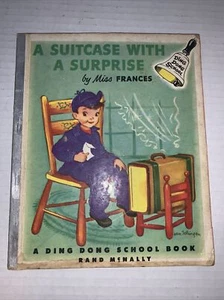 Vintage SUITCASE WITH SURPRISE Miss FRANCES Ding Dong School Rand McNally Book - Imagen 1 de 6