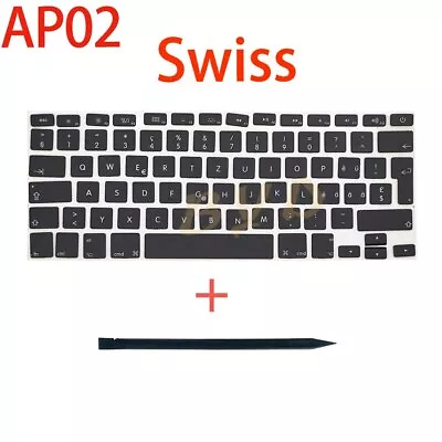 New Swiss Keyboard Keys For Pro 13" 15" 17" A1278 A1286 A1297 Key Cap AP02 Type - Image 1 of 2