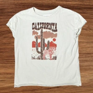 Abercrombie Kids Girls T-Shirt Size 13/14 California Desert Cactus Graphic Tee - Picture 1 of 8