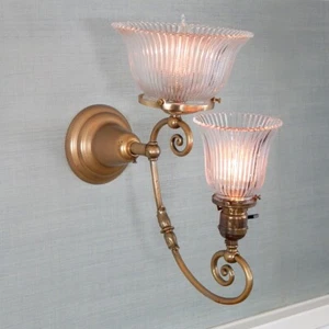 Antique Victorian Wall Sconce Electric Light Fixture - Picture 1 of 11