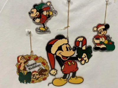 复古迪士尼圣诞节捕光器 4 树装饰品米奇花栗鼠制作 — 第 1/4 张图片