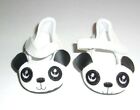 Pairs of White and Black Panda Shoes for 18" Girl Dolls