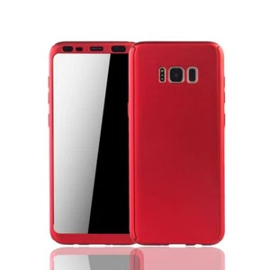 Etui Komórka Ochrona do Samsung Galaxy S8 Full Case Cover Ochrona wyświetlacza Etui Czerwone - Zdjęcie 1 z 4
