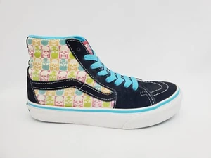 VANS Sk8 Hi SKULL Multi color Suede/Canvas Hi Top Skate Shoes Men 4 Women 5.5 - Picture 1 of 9