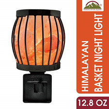 Himalayan Glow 1804 Natural Salt lamp, Framed Night light, Wall Plug in, 360 by