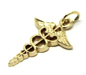Genuine 9ct Yellow or Rose or White Gold Small Serpent Medical Alert pendant - Bild 1 von 24