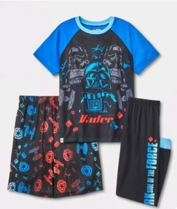 Star Wars Lego Boys' 3pc Top, Shorts & Pants Lounge Sleepwear Pajama Set: 4/5 - Picture 1 of 4