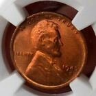 WHEAT CENT 1945 S NGC MS65 RD S/S STUNNING BLAZING RED RARE FIND