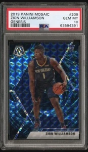 2019-20 Panini Mosaic Genesis Zion Williamson PSA 10 Rookie SSP RARE!! Low Pop - Picture 1 of 3