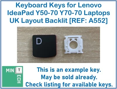Teclas de repuesto de teclado para portátiles Lenovo IdeaPad Y50-70 Y70-70 Reino Unido retroiluminados Foto 1 de 4