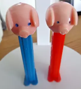 2 PEZ Vintage Different Pig Whistles MMM 3.9 Austria - Picture 1 of 8