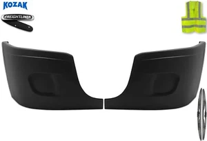 Juego de cubierta de esquinas de parachoques exterior sin orificio antiniebla para Freightliner Cascadia 2008-2017 - Imagen 1 de 8