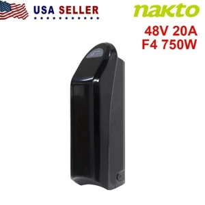 Ebike Battery 48V 20Ah Lithium Ebike Battery for NAKTO F4 750W Yellow - Picture 1 of 3