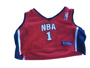 Ropa usada Build a Bear tamaño completo oso de peluche - top uniforme rojo de la NBA - Imagen 1 de 2