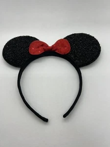 Minnie Mouse Ears - Red Bow Minnie Ears Disney Disney Ears Handmade Mickey Mouse - Foto 1 di 5