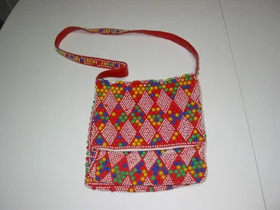 Vtg 1960's/70's Candy Dot Shoulder Purse/bag, Flaps on each side, 2 compartments - Image 1 of 4