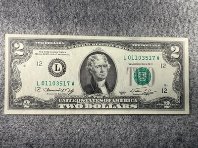 1976 $2 Dollar U.S. Federal Reserve UNC Note San Francisco Fr#1935 SPC1139 - Image 1 of 3