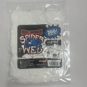 200 sq. ft. Halloween Spider Web with Plastic Spiders - Outdoor/Indoor - Picture 1 of 4