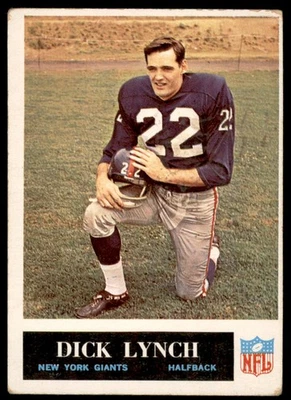 1965 PHILADELPHIA DICK LYNCH NEW YORK GIANTS #119 G/VG - Image 1 of 2