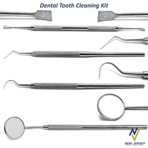 Zahnreinigungsset Spiegel Plaque Entferner Zahnstein Zahnstein Explorer Scaler - Bild 1 von 5