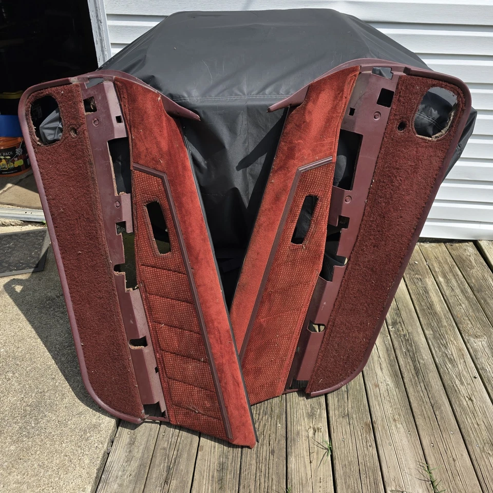 Dodge Daytona Turbo Shelby Z Red Cloth Door Panels Chrysler Laser  - Image 1 of 1