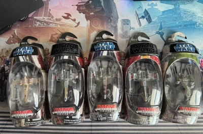 Star Wars Titanium Series Battle over Endor 3 X-Wings, Z-95, Green Y-Wing Foto 1 de 3