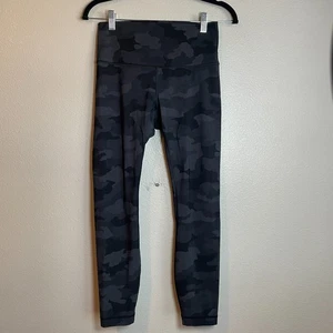 Lululemon Damen Leggings Gr. 6 Camouflage Grau Wunder Under High Rise Activewear - Bild 1 von 5