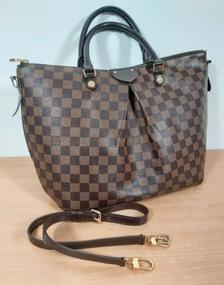 LOUIS VUITTON Daimer Canvas Siena MM Hand Bag Dual Strap 100% Authentic Designer - Image 1 of 4