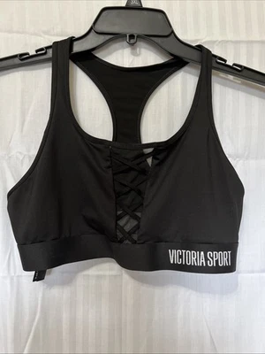 Victoria's Secret VSX Black Racerback Unlined Sports Bra Size XLarge EUC!!! - Image 1 of 4