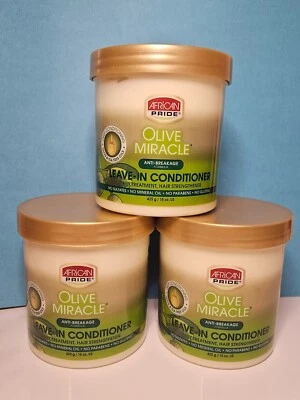 African Pride Olive Miracle Leave-In Conditioner 15 oz (3 Pack) - Image 1 of 3