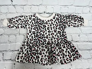 Baby Gap Baby Girl Clothes 0-3 Month Pink/Black Cheetah Dress/Shirt - Picture 1 of 4