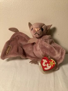 Ty Original Beanie Baby Batty the Bat Brown 1996/1997 Tag Errors Excellent - Picture 1 of 12