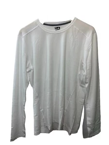 Adidas Breathable Mesh Long Sleeve Shirt Size Large White RN#90288 Activewear - Picture 1 of 6