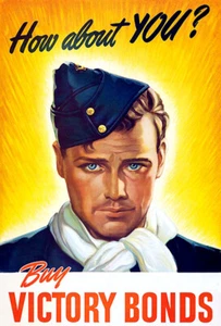 How About You - Buy Victory Bonds - 1940 - Segunda Guerra Mundial - Póster de propaganda - Imagen 1 de 1