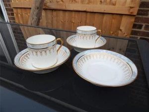 Cauldon Espresso Gr. 2 x Kaffeedosen und 3 x Untertassen England antik 1904-1920 - Bild 1 von 1