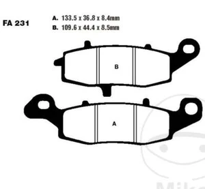 EBC Pastillas Freno FA231V para Kawasaki ZR GPZ W ZR-7 Klv Z VN ER-6N ER-6F Kle - Imagen 1 de 1