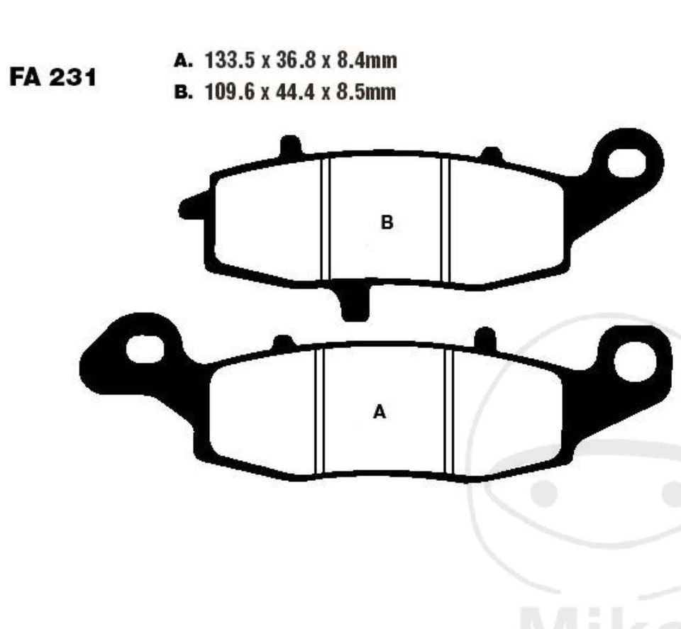 EBC Garnitures De Frein FA231V pour Kawasaki ZR GPZ W ZR-7 Klv Z VN ER-6N ER-6F - Photo 1/1