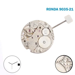Ronda 9035-21 Movimento svizzero a carica manuale, disco data bianco a 3, sweep secondo - Foto 1 di 2