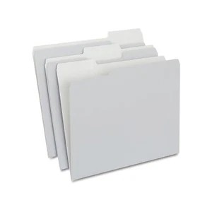 MyOfficeInnovations Colored Top-Tab File Folders 3 Tab Gray Letter Size 100/Pack - Picture 1 of 4