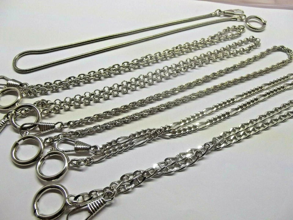 EW2009 catene in metallo cromato per orologi vintage da tasca poket essenzial watch