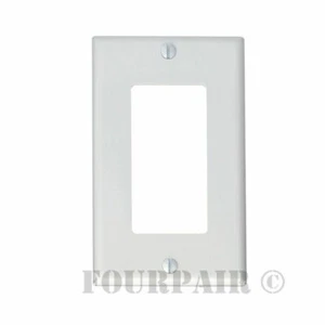 Decora Decorator Style Trim Ring Flush Wall Face Plate Single 1 Gang GFCI White - Picture 1 of 1